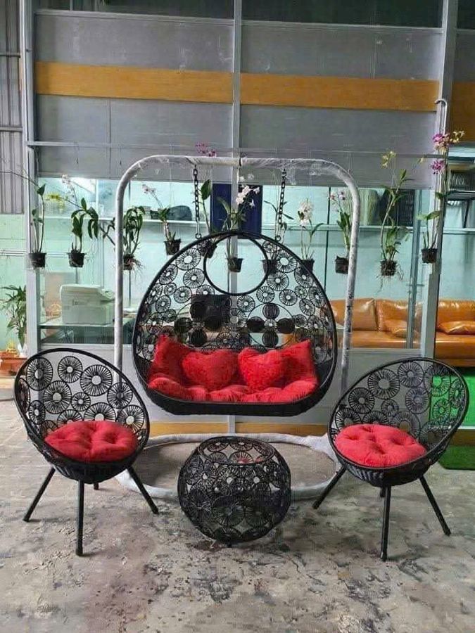 Ghế treo quả trứng và bộ bàn ghế