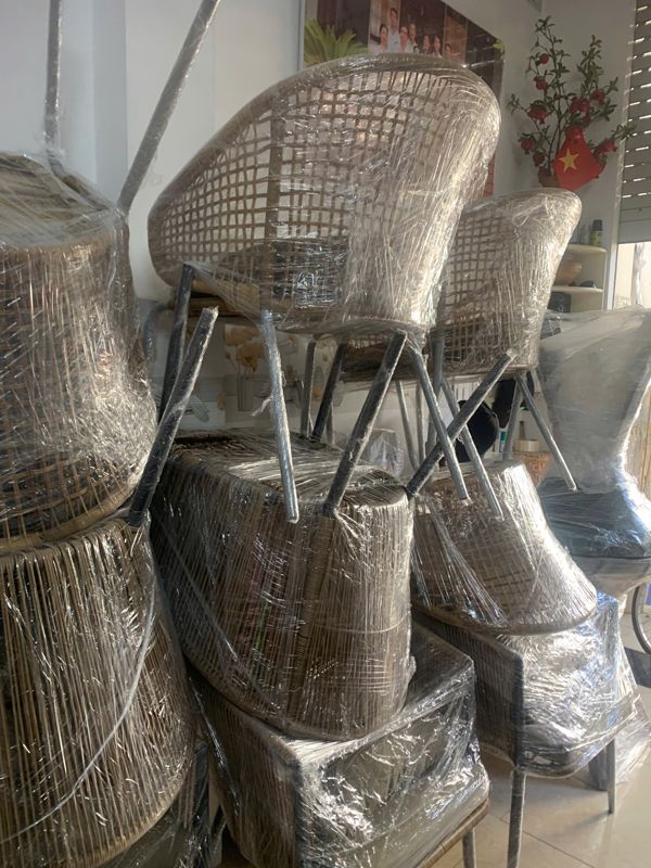 Ghế mây đã đóng gói